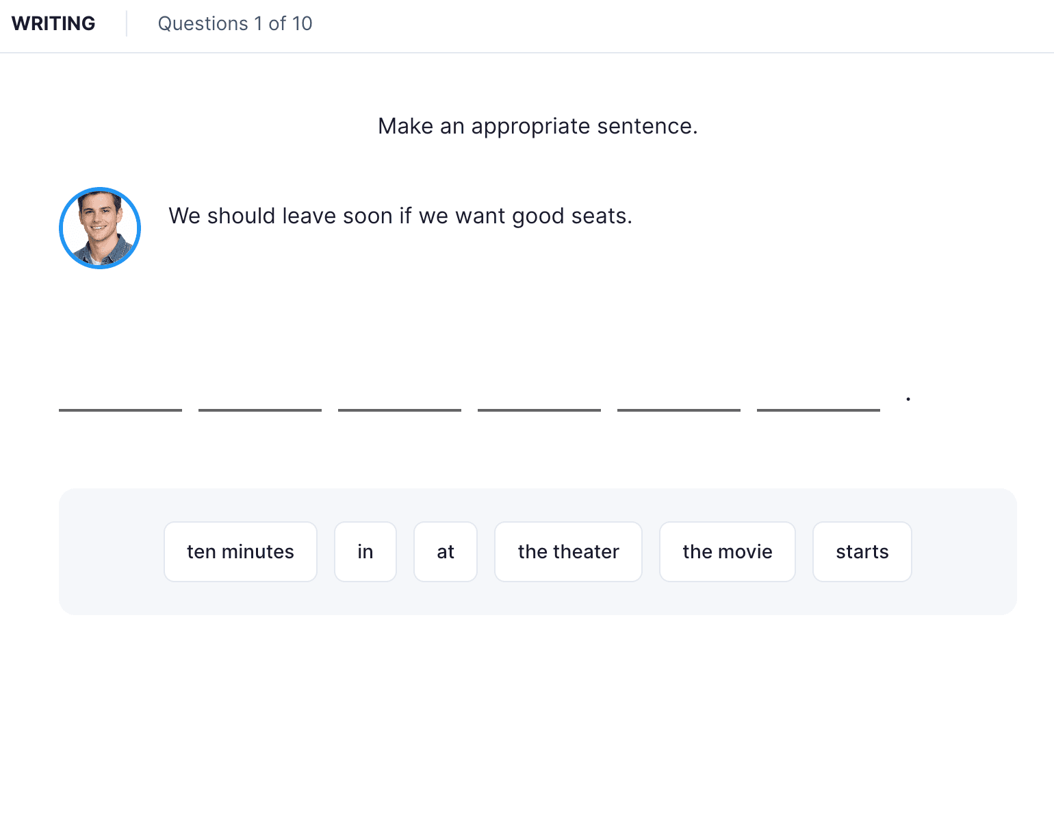 TOEFL 2026 · Build a Sentence