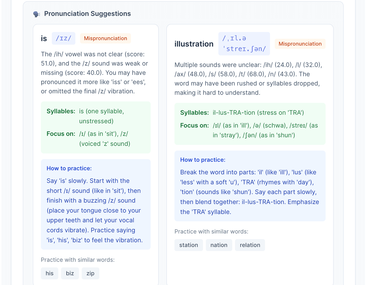Pronunciation Practice Guide
